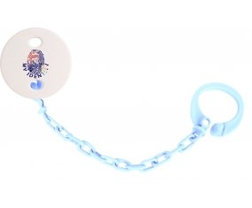 Attache-sucette Empreinte My Identity Anguilla couleur Bleu ciel