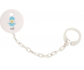 Attache-sucette Empreinte My Identity Argentine couleur Blanc