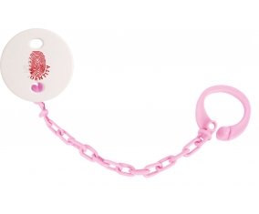 Attache-tétine Empreinte My Identity Bahreïn couleur Rose clair