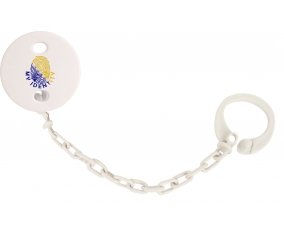 Attache-sucette Empreinte My Identity Bosnie Herzégovine couleur Blanc