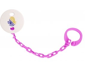Attache-sucette Empreinte My Identity Bosnie Herzégovine couleur Rose fuschia