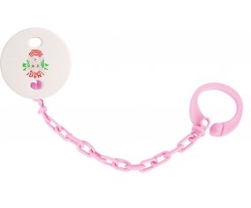 Attache-tetine Empreinte My Identity Burundi couleur Rose clair