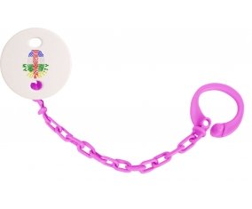 Attache-tetine Empreinte My Identity République centrafricaine couleur Rose fuschia