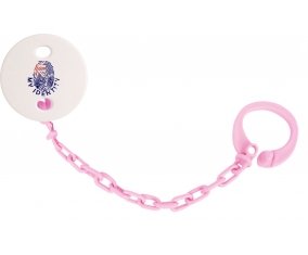 Attache-tétine Empreinte My Identity les Îles Cook couleur Rose clair