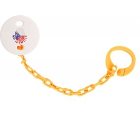 Attache-tetine Empreinte My Identity République Tchèque couleur Orange