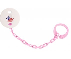 Attache-tetine Empreinte My Identity République Tchèque couleur Rose clair