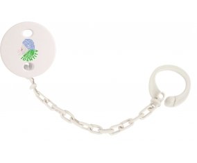 Attache-tetine Empreinte My Identity Djibouti couleur Blanc