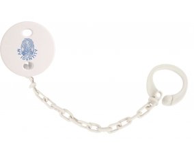 Attache-sucette Empreinte My Identity États fédérés de Micronésie couleur Blanc