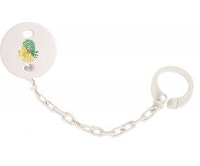 Attache-tetine Empreinte My Identity Guyane Française couleur Blanc