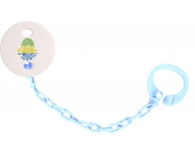 Attache-tetine Empreinte My Identity Gabon couleur Bleu ciel