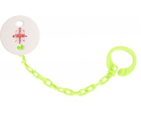 Attache-tétine Empreinte My Identity Géorgie couleur Verte