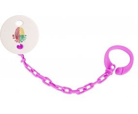 Attache-sucette Empreinte My Identity Guinée couleur Rose fuschia