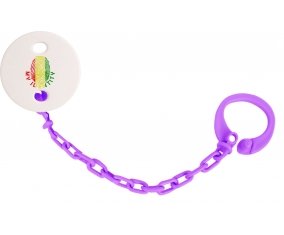 Attache-tétine Empreinte My Identity Guinée Bissau couleur Violet