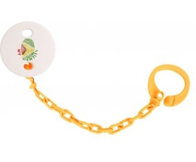 Attache-tetine Empreinte My Identity Guyane couleur Orange