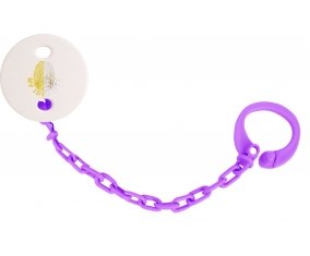 Attache-tetine Empreinte My Identity Saint-Siège couleur Violet