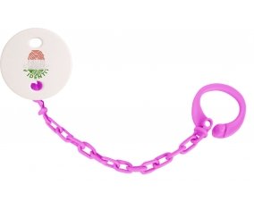 Attache-tetine Empreinte My Identity Hongrie couleur Rose fuschia