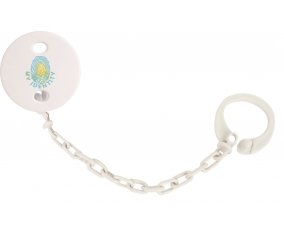 Attache-tetine Empreinte My Identity Kazakhstan couleur Blanc