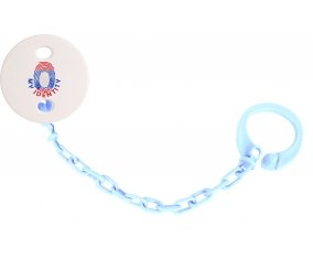 Attache-tétine Empreinte My Identity Laos couleur Bleu ciel