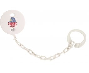 Attache-tétine Empreinte My Identity Liechtenstein couleur Blanc