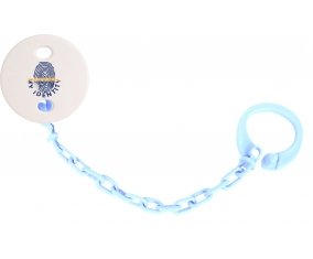 Attache-sucette Empreinte My Identity Nauru couleur Bleu ciel