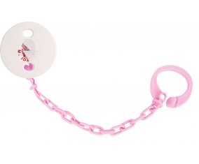 Attache-tétine Empreinte My Identity Népal couleur Rose clair