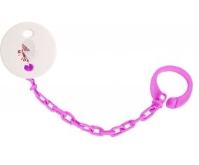 Attache-tétine Empreinte My Identity Népal couleur Rose fuschia