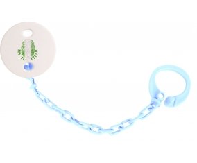 Attache-tétine Empreinte My Identity Nigeria couleur Bleu ciel