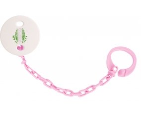 Attache-tétine Empreinte My Identity Nigeria couleur Rose clair
