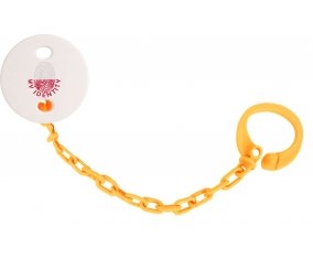 Attache-tétine Empreinte My Identity Pologne couleur Orange