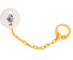 Attache-tetine Empreinte My Identity Sainte-Hélène couleur Orange