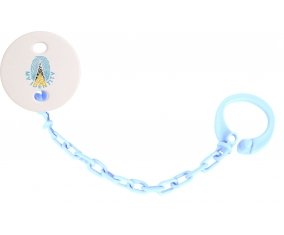 Attache-tétine Empreinte My Identity Sainte-Lucie couleur Bleu ciel