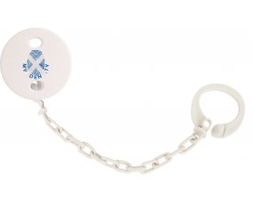 Attache-sucette Empreinte My Identity Écosse couleur Blanc