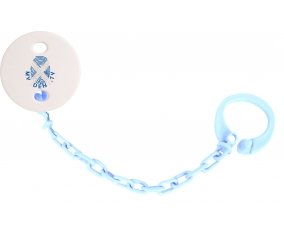 Attache-sucette Empreinte My Identity Écosse couleur Bleu ciel