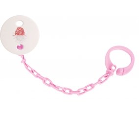 Attache-tetine Empreinte My Identity Singapour couleur Rose clair