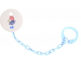 Attache-sucette Empreinte My Identity Sint Maarten couleur Bleu ciel