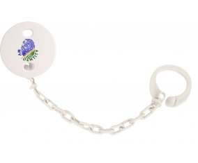 Attache-sucette Empreinte My Identity îles Salomon couleur Blanc