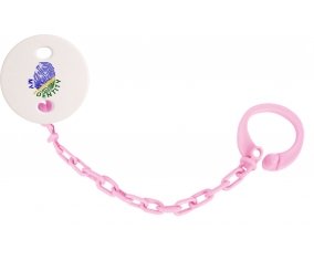 Attache-sucette Empreinte My Identity îles Salomon couleur Rose clair