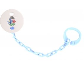 Attache-tetine Empreinte My Identity Soudan du sud couleur Bleu ciel
