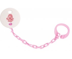 Attache-tetine Empreinte My Identity Turquie couleur Rose clair