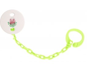 Attache-tétine Empreinte My Identity Pays de Galles couleur Verte