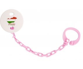Attache-sucette Hungary maps couleur Rose clair