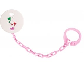 Attache-tétine Italia maps couleur Rose clair