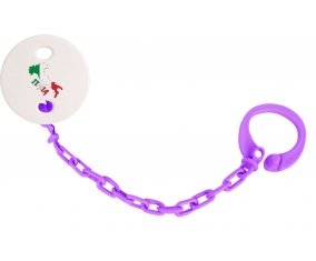 Attache-tétine Italia maps couleur Violet