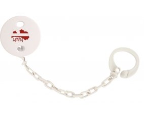 Attache-tétine Latvia maps couleur Blanc