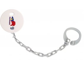 Attache-tetine Liechtenstein maps couleur Grise