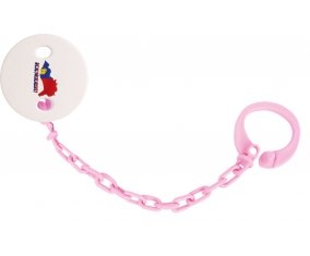 Attache-tetine Liechtenstein maps couleur Rose clair