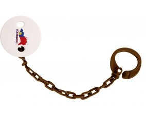 Attache-tetine Liechtenstein maps couleur Marron