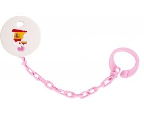 Attache-tetine Spain maps couleur Rose clair