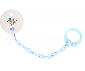 Attache-tétine I Love Italy couleur Bleu ciel