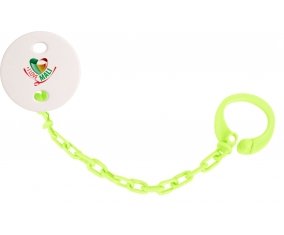 Attache-tetine I Love Mali couleur Verte